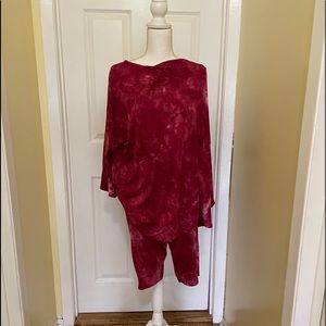 Pink Marble Two Piece Shorts Set